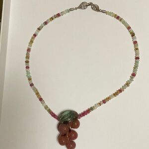 Multicolor Beaded Necklace 17 inch